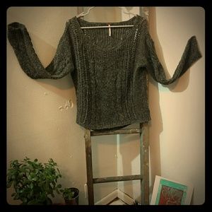 Free People Boxy Tweedy Cuddle Buddy Sweater